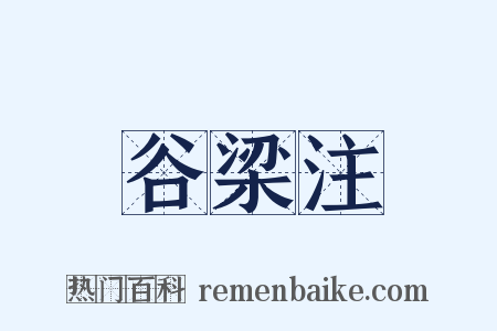 谷梁注是什么意思的图片